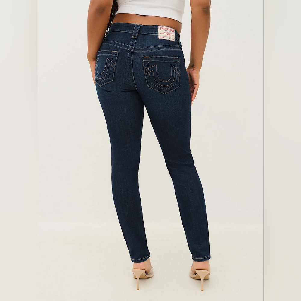 True Religion Womens Midrise Curvy Skinny Jeans Sz 29 - Picture 2 of 10